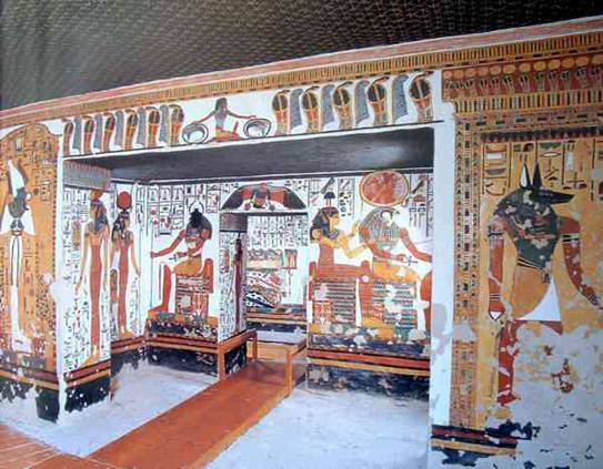 Afbeeldingen uit de tombe van Nefertari