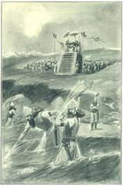 Xerxes beroemde Griekse scène, het straffen van de zee.