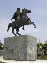 Standbeeld van Alexander de Grote in Thessaloniki, Griekenland