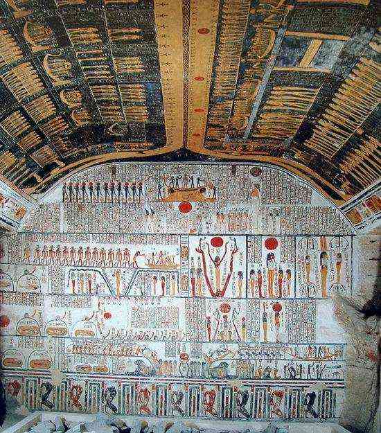 Blik in de tombe van Ramses V en Ramses VI