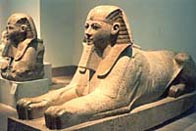 Beeld van de granieten sphinx van Hatsjepsoet